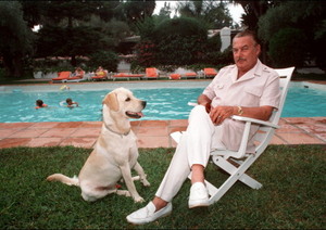 Prince Alfonso with his dog at his Marbella residence
